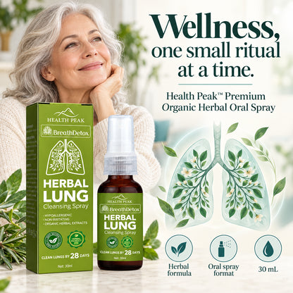 Health Peak™ Premium Organic Herbal Oral Spray: Superior Potency Lung Cleanse