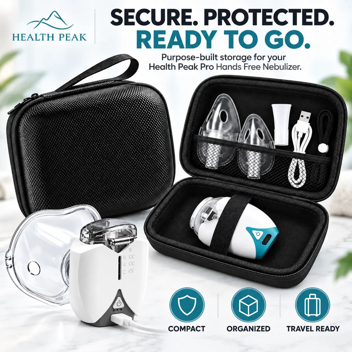 Health Peak Protective Storage Case: For Nebulizer