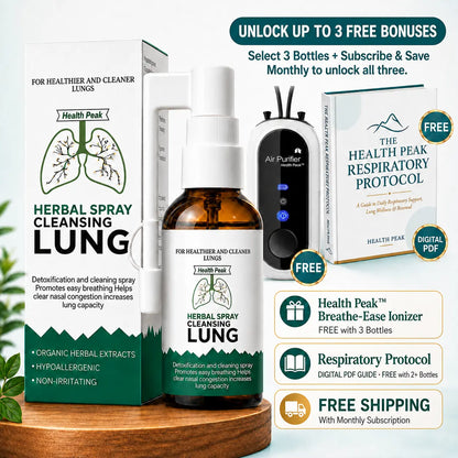 Health Peak™ Organic Herbal Oral Spray – Powerful Lung Cleanse Support