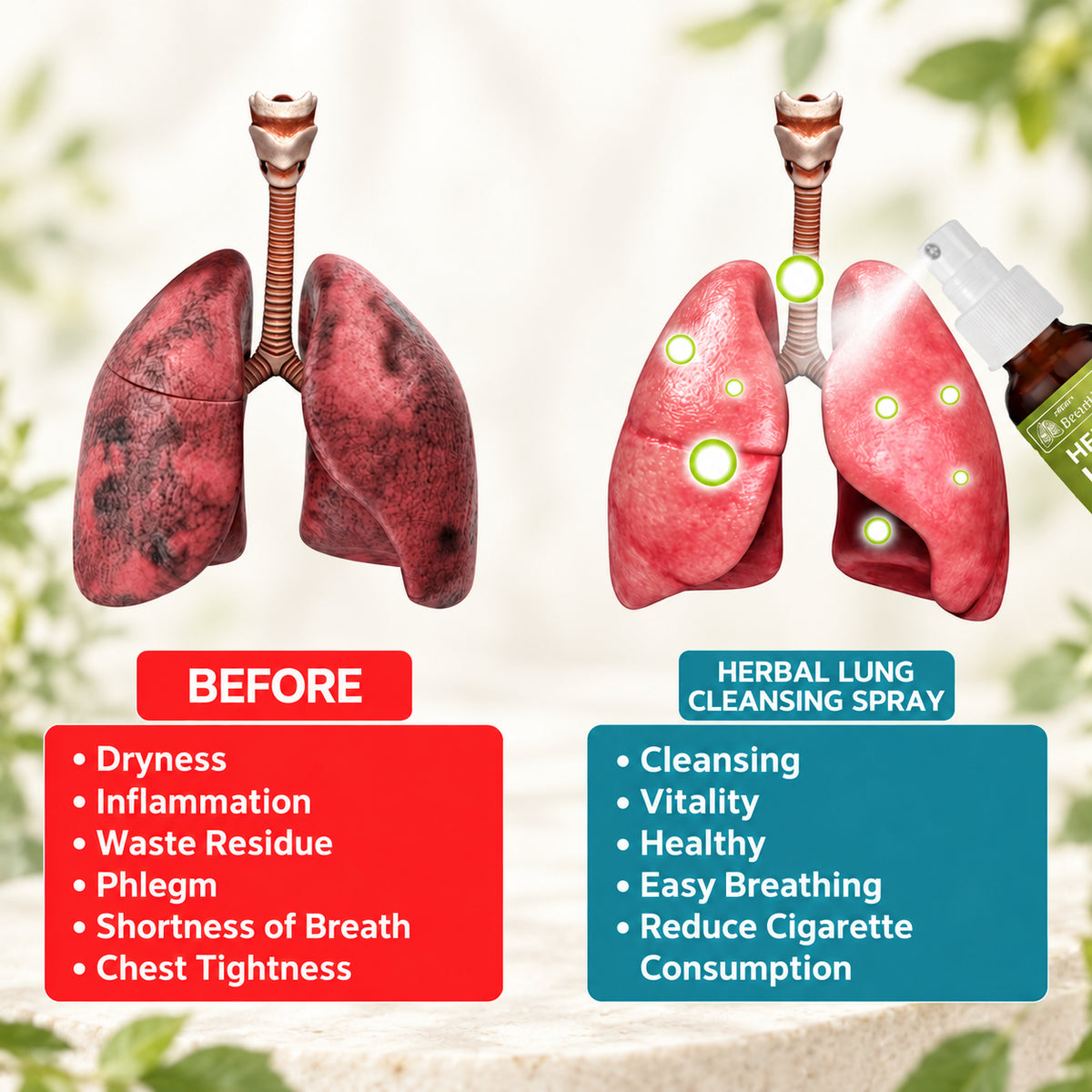 Health Peak™ Premium Organic Herbal Oral Spray: Superior Potency Lung Cleanse