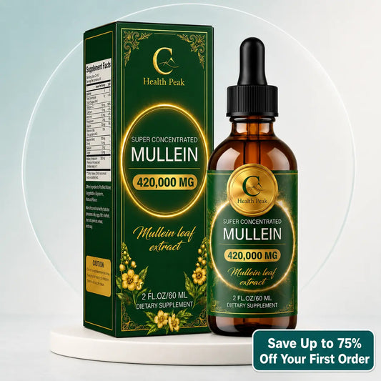 Health Peak™ Premium Mullein Extract:  Superior Potency Lung Cleanse, Real Results