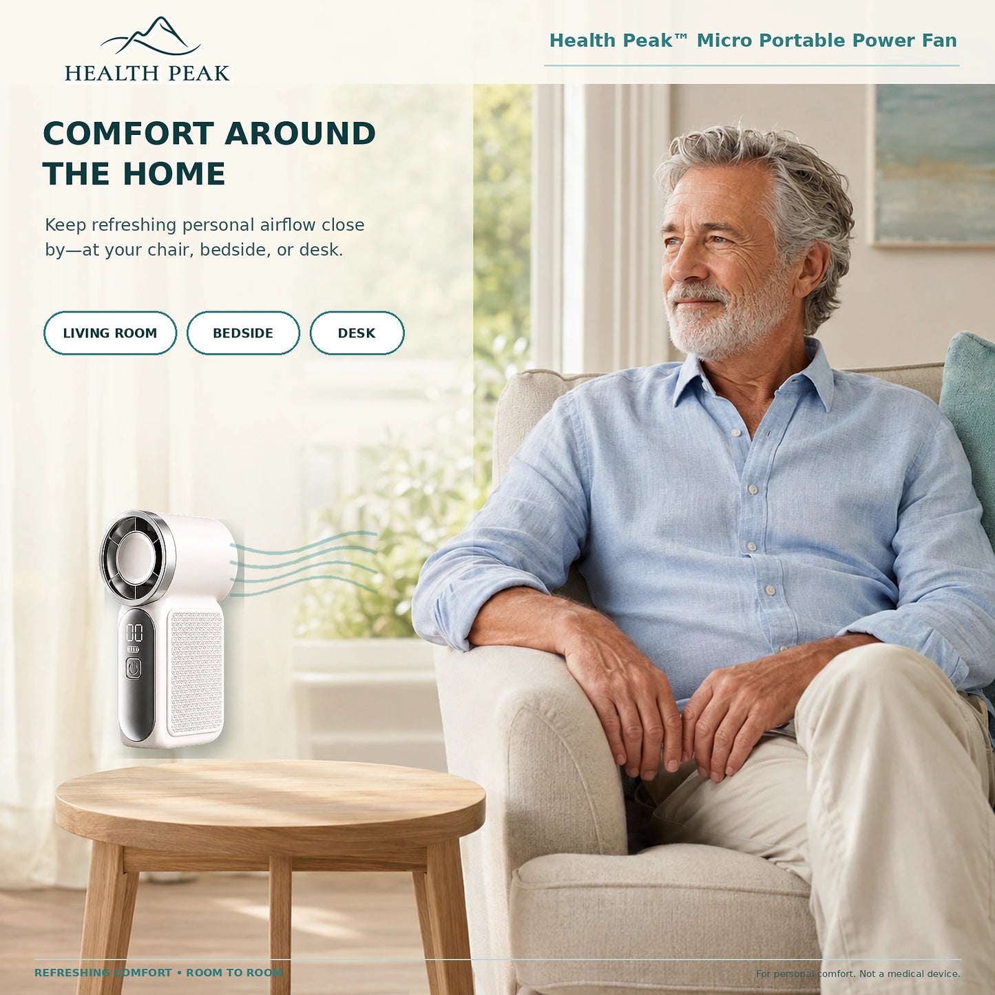 Health Peak™ VitalBreath Micro Portable Power Fan