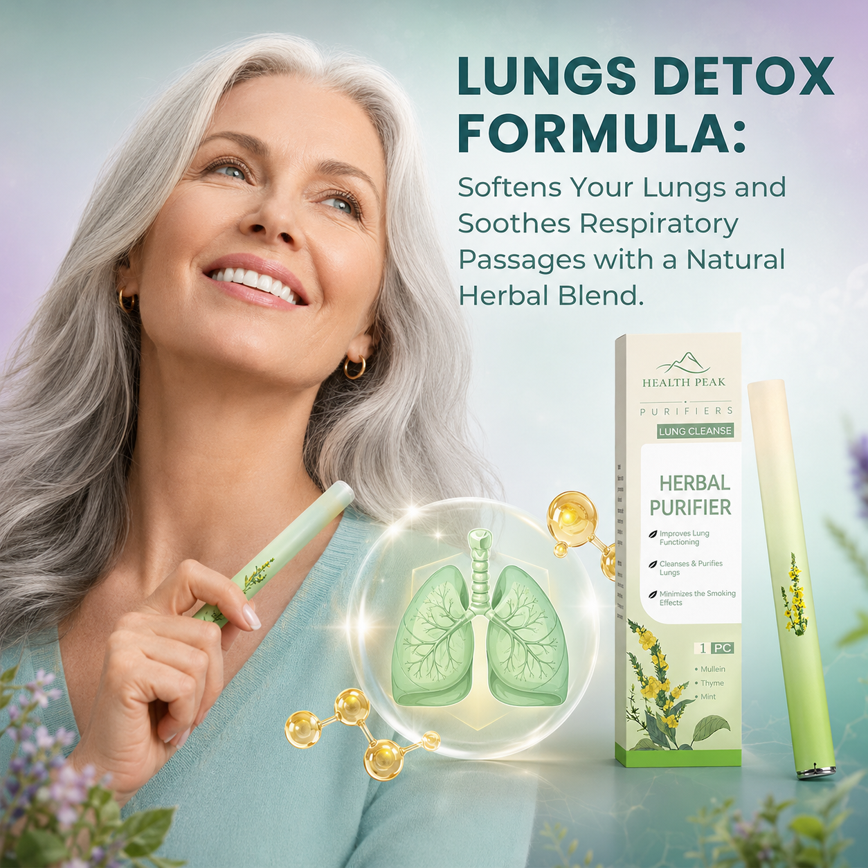 Health Peak™ Organic Herbal Lung Cleanse Inhaler