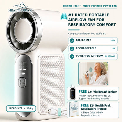 Health Peak™ VitalBreath Micro Portable Power Fan