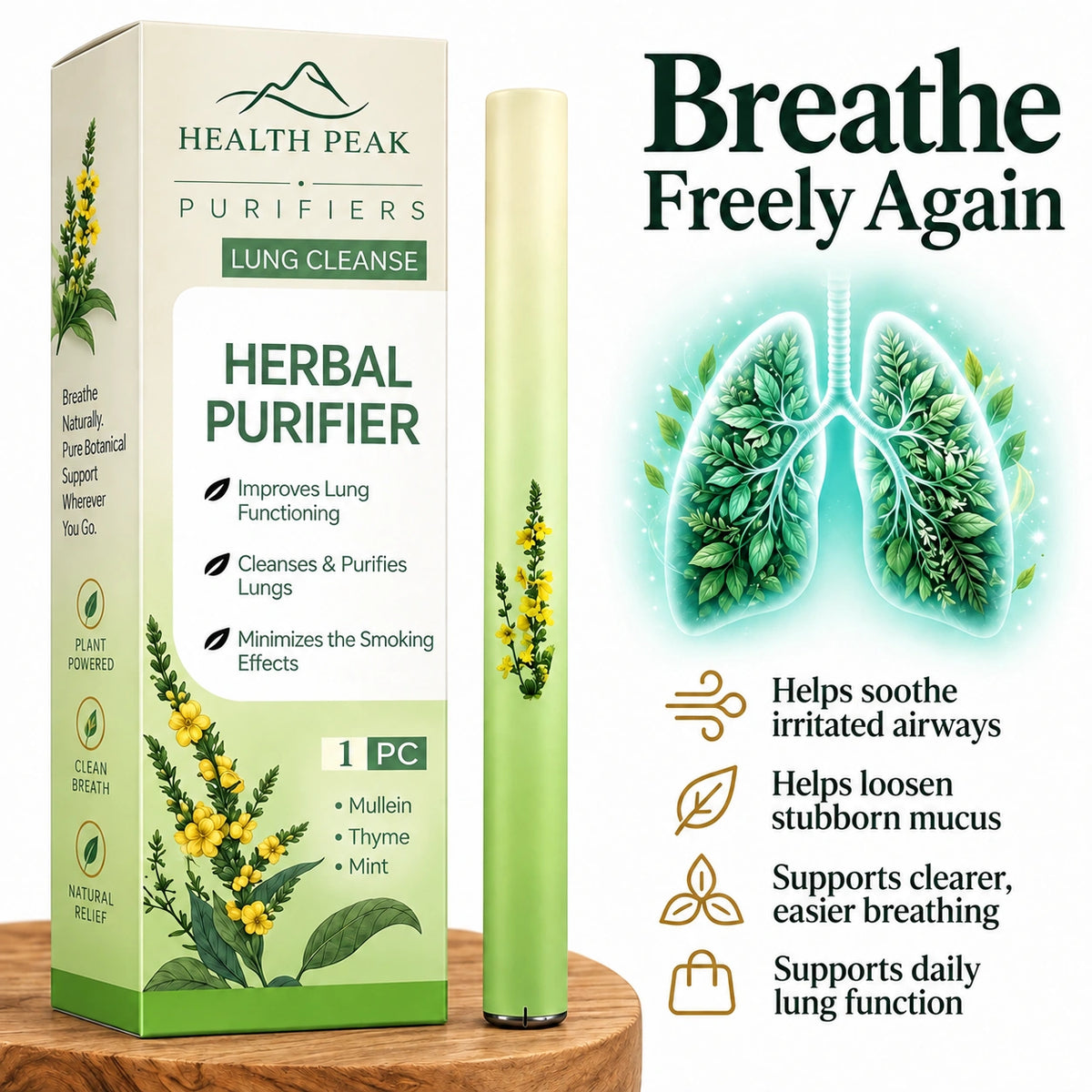 Health Peak™ Organic Herbal Lung Cleanse Inhaler