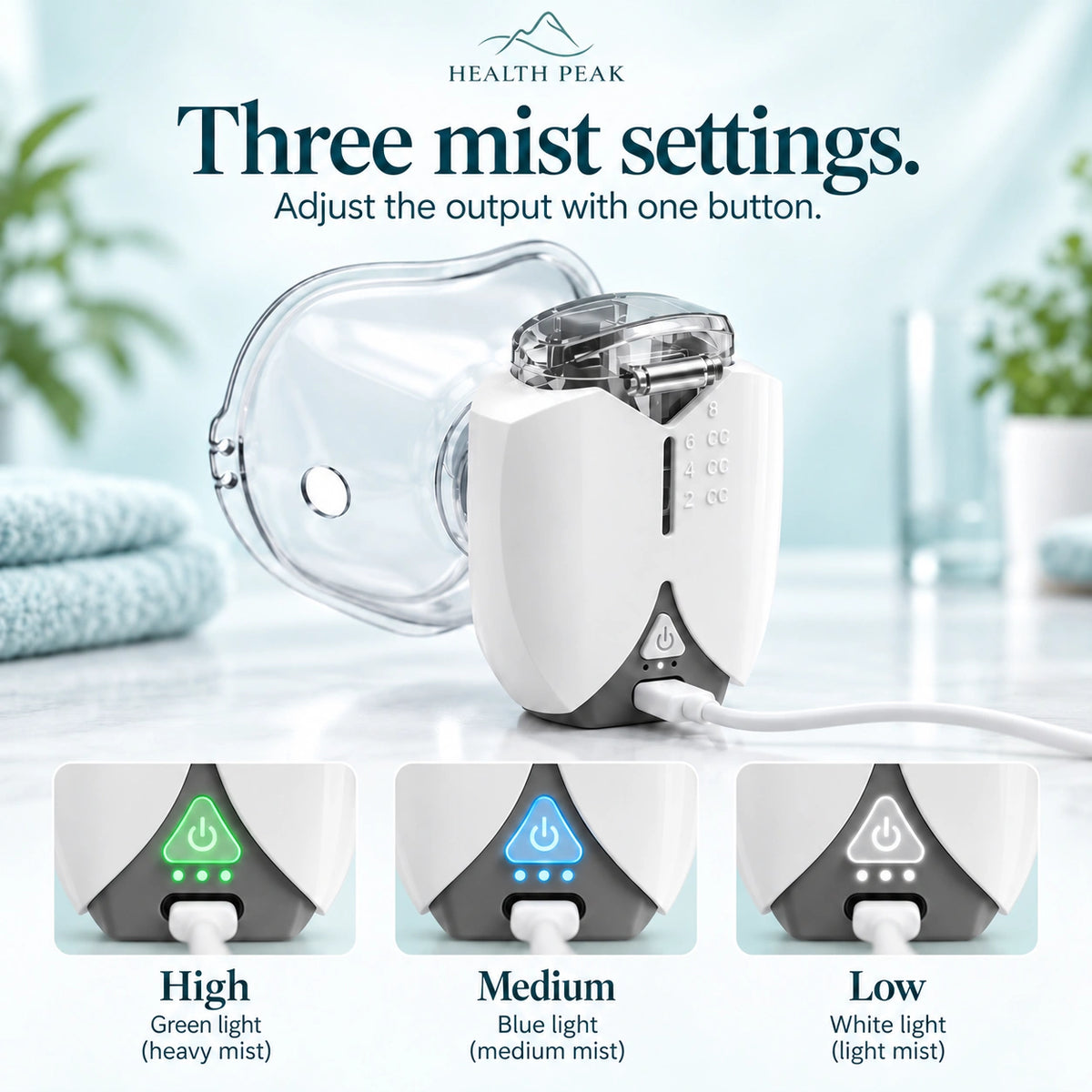 Health Peak Pro-USB Powered Hands Free Nebulizer